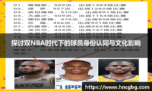 探讨双NBA时代下的球员身份认同与文化影响